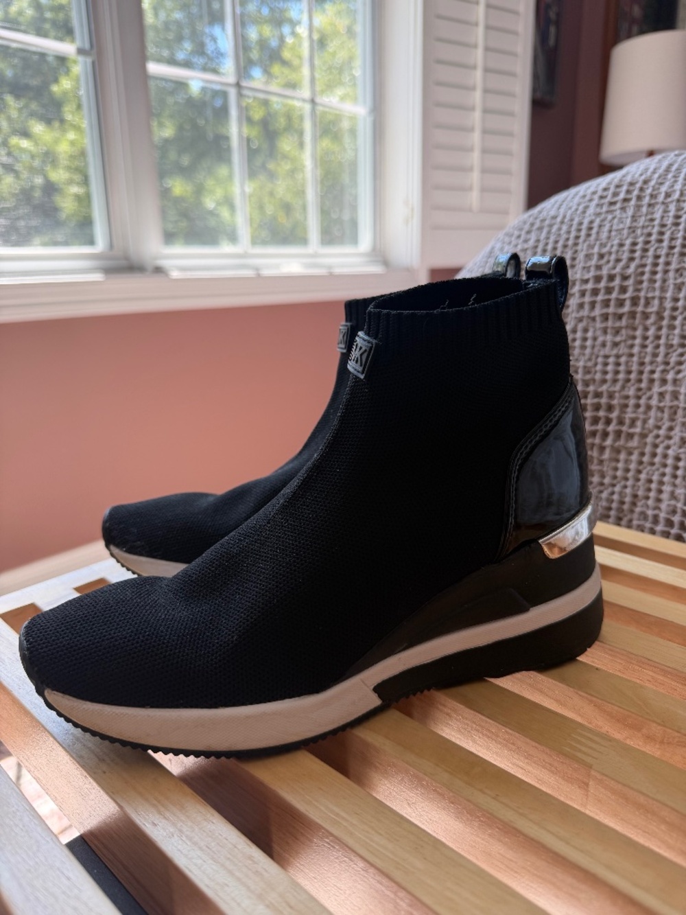 Michael Kors Skyler Sock booties wedge heel 6.5